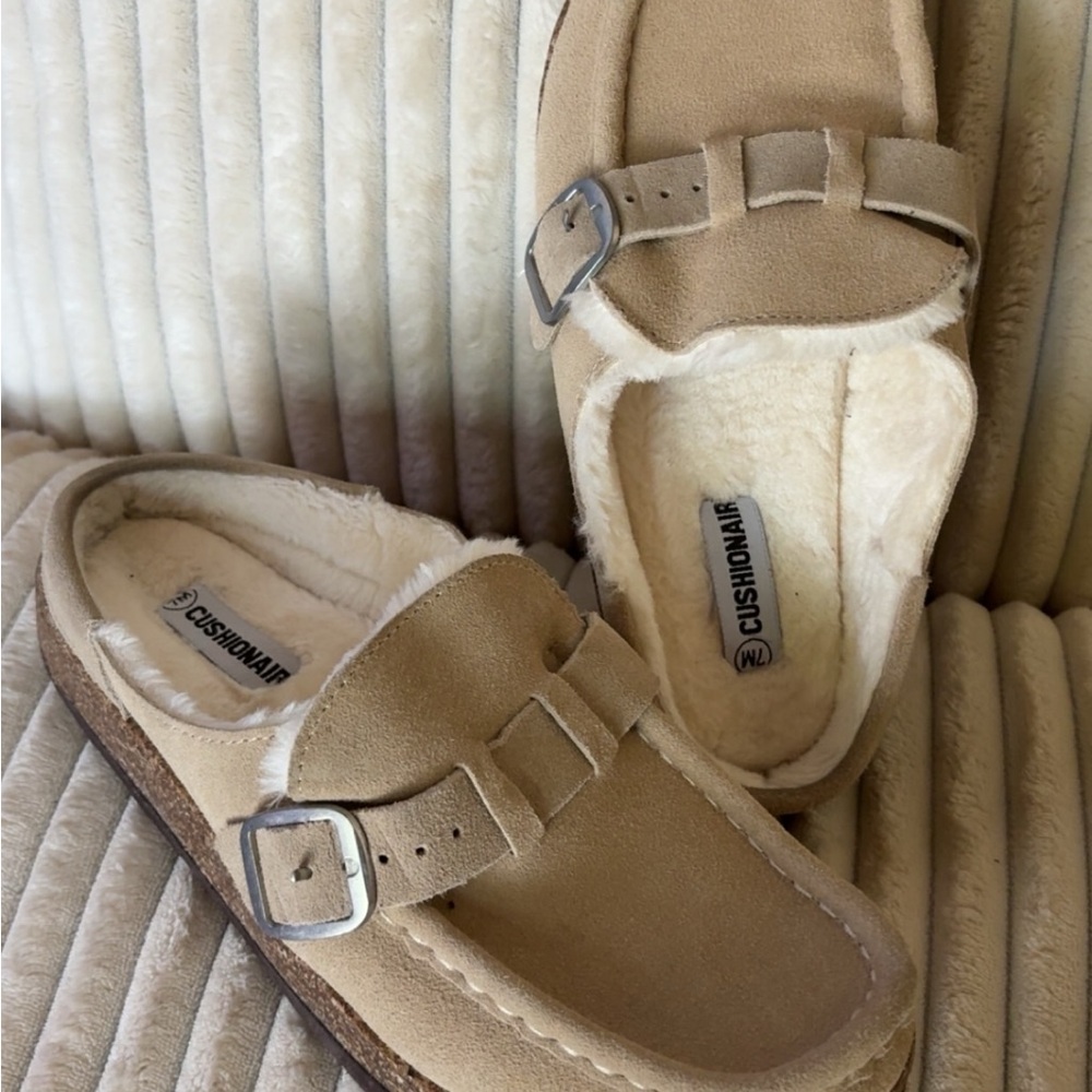 Cushionaire Women's Tan Suede Slip-On Shoes